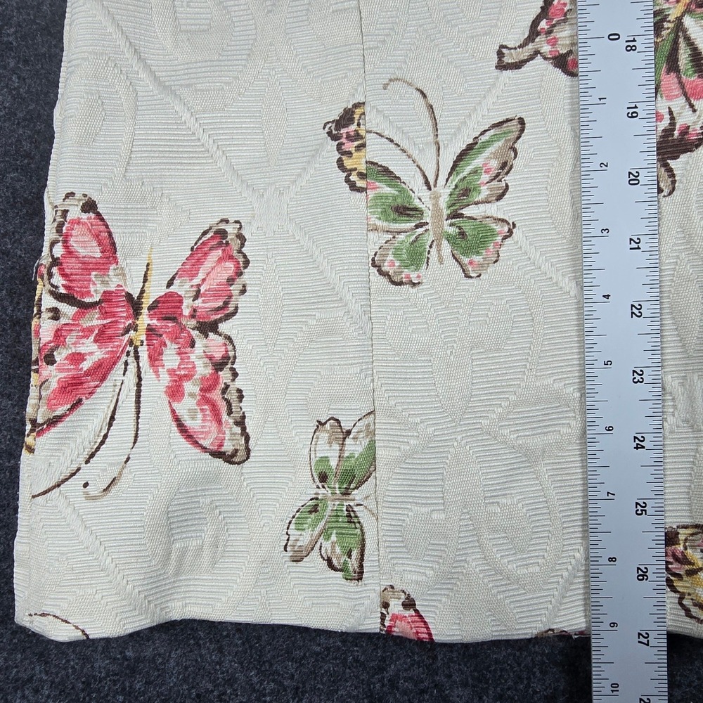 Alfred Dunner Women's Cream Butterfly Print Button Front Jacket Blazer Size 16W - Picture 8 of 9